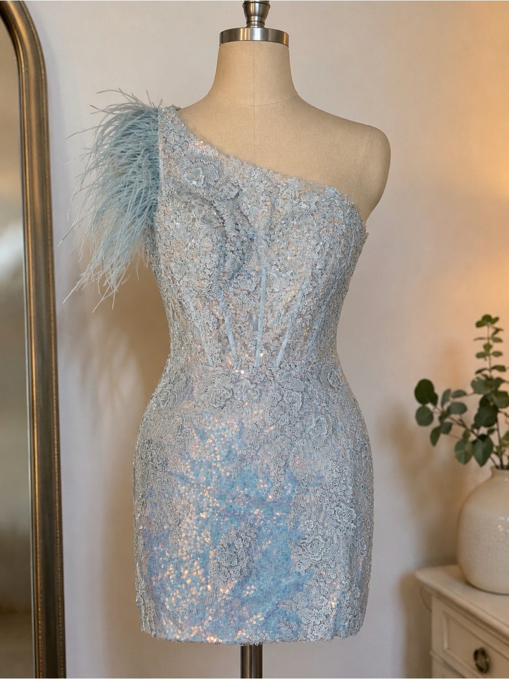 Sherri Hill NWT light blue